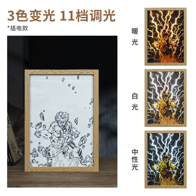 Wholesale of modern decorative paintings of the same style as those on Douyin and Kuaishou, which can be used for both display and hanging. diy creative light paintings Specification image