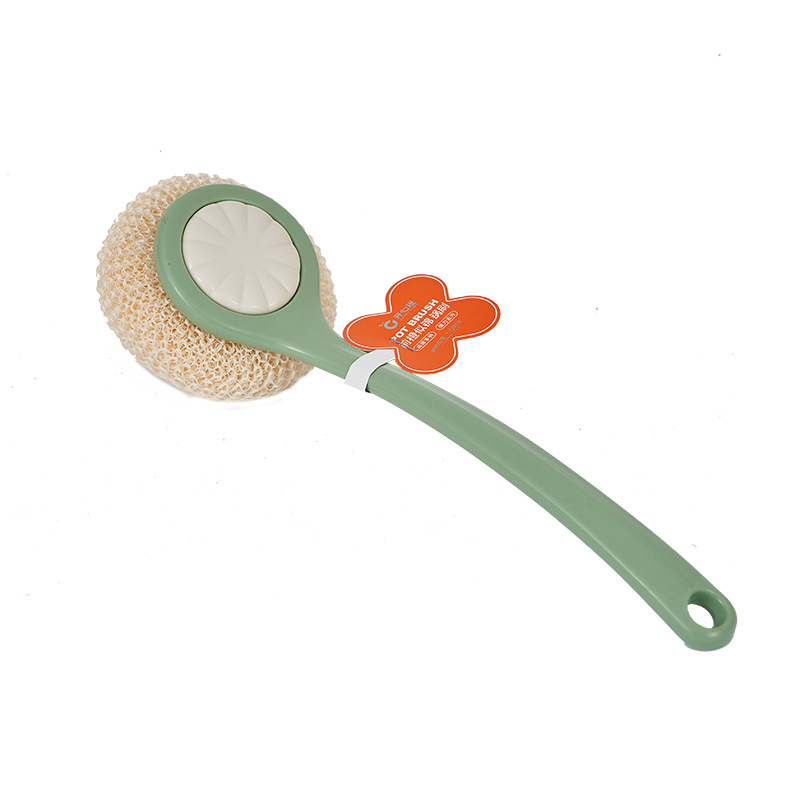 Household plastic-handled pot washing brush, long-handled multi-functional hanging dish brush, kitchen cleaning brush, dishwashing brush magic tool Item Picture