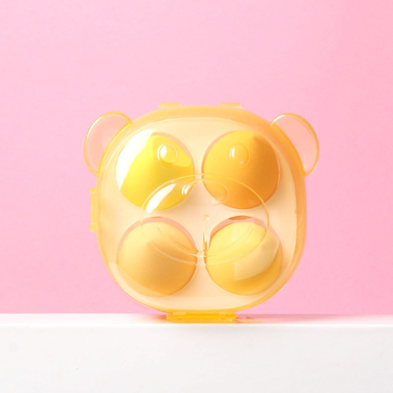 Explosive Bear Box Beauty Makeup Egg Super Soft Set Powder Puff Dry And Wet Makeup Egg Wholesale Factory Direct Supply Application Scenario