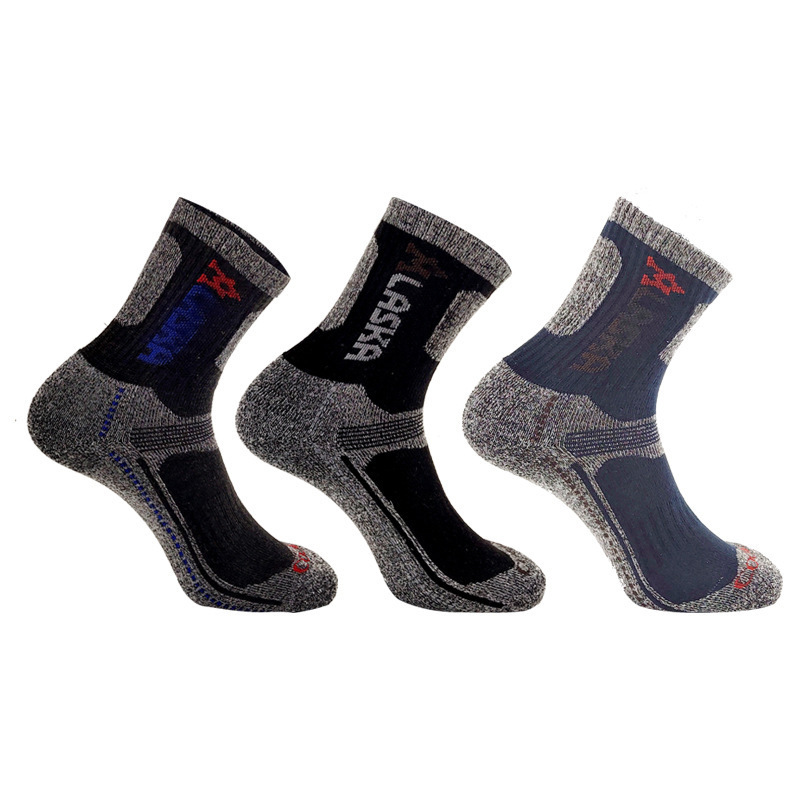 Mountaineering sports socks with thickened towel soles, outdoor hiking mid-calf socks A style, men's running quick-drying professional running details Picture