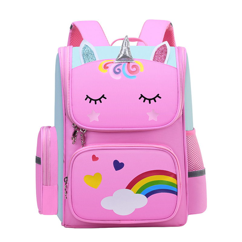 Children's Schoolbag Shoulder Korean Version Space Spine Relief Light A Replacement For Primary School Students Schoolbag Printed Word Printed Logo Item Picture