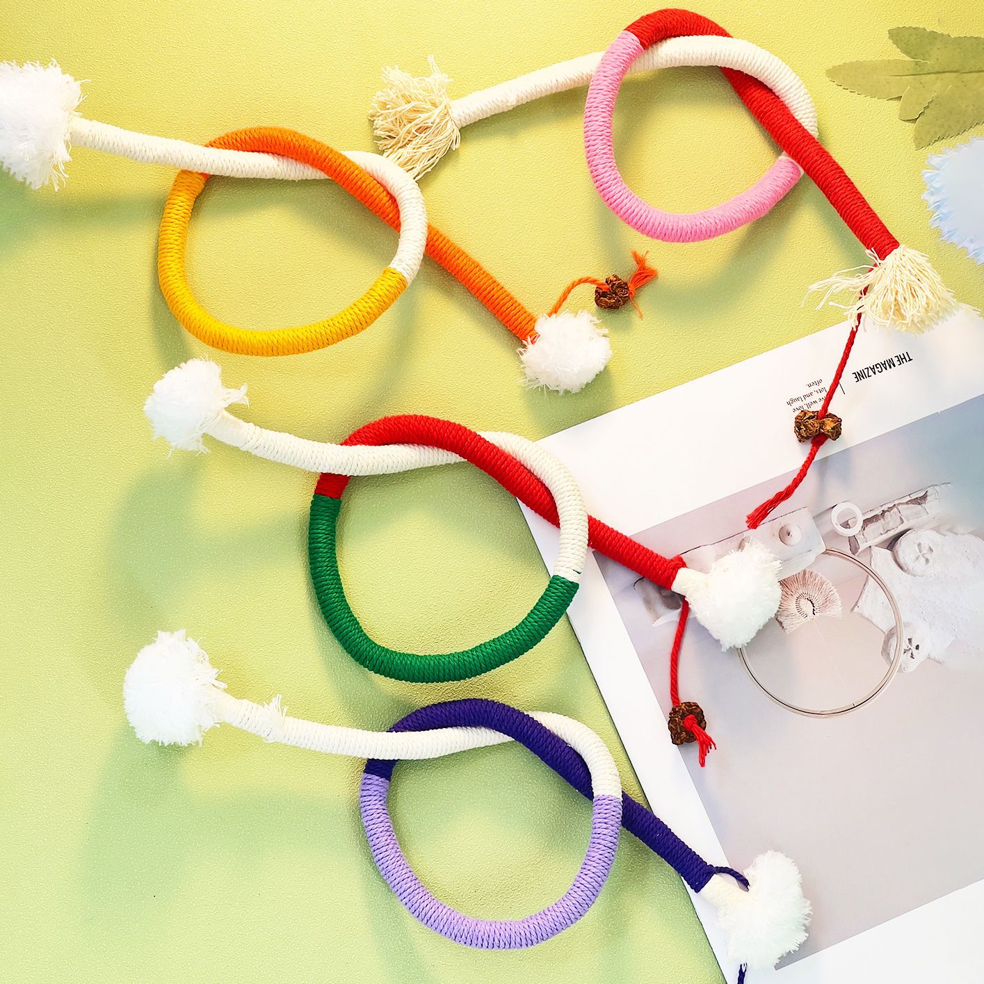 Gnawing Cat Rope Toy Self-Exhilarating Gall Nut Gnawing Rope Toy Grinding Tooth Chew Chew Toy