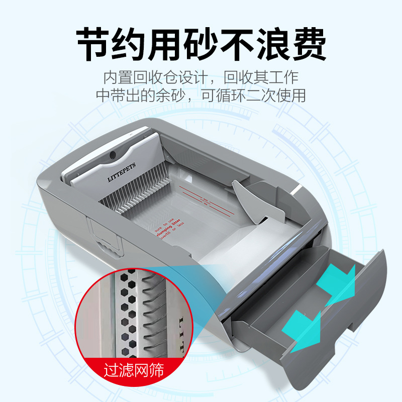 Fully automatic intelligent cat litter box, cat toilet deodorization and antibacterial, oversized garbage bag sealing, electric cat litter machine Application Scenario