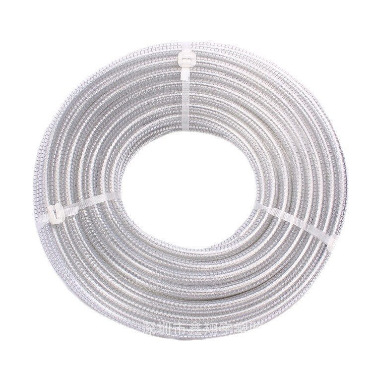 厂家批发耐高温耐油PVC透明钢丝增强软管排水输油抽污吸污管38mm详情图5