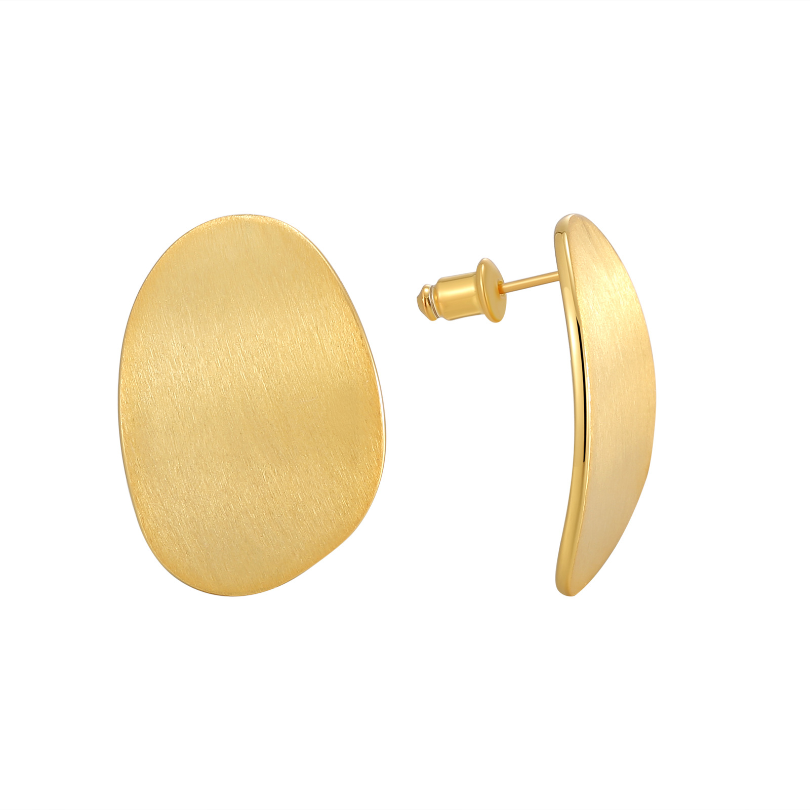 Wholesale of Korean fashionable commuting simple brushed earrings, InS-style earrings and niche design accessories for autumn and winter Application Scenario