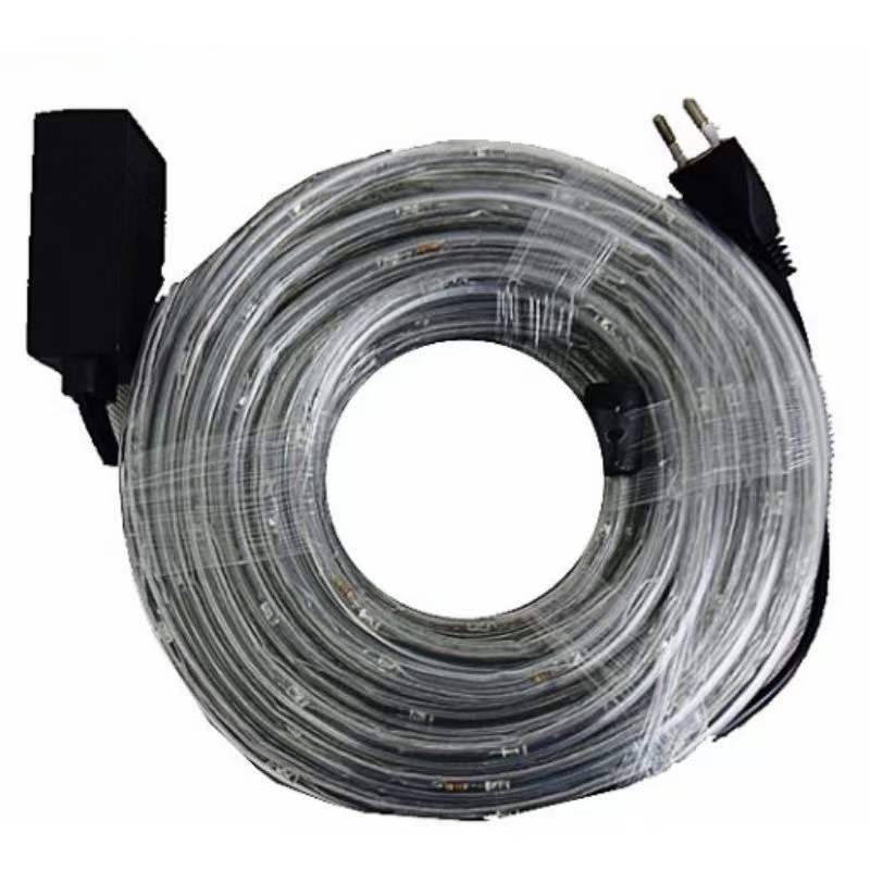 圆二线彩虹管/圆三线霓虹灯/LED灯带管白底实物图