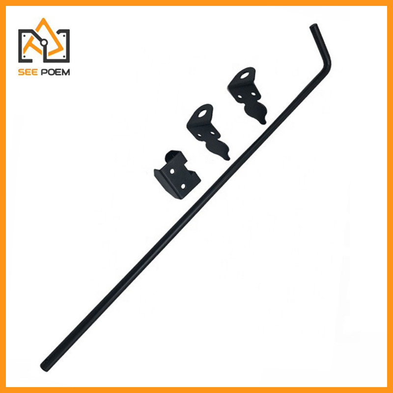 Thickened stainless steel American-style solid floor-standing latch iron gate, floor-standing latch PVC guardrail lock fence gate
