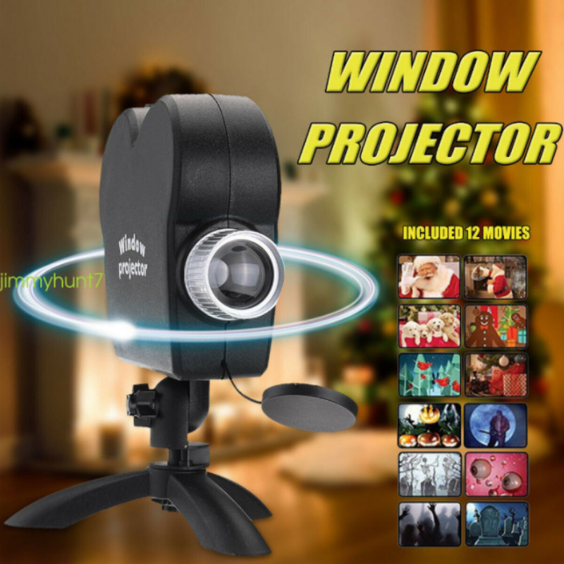 New window projector 12 film Window Projector Holiday projection light Christmas Halloween TV full figure