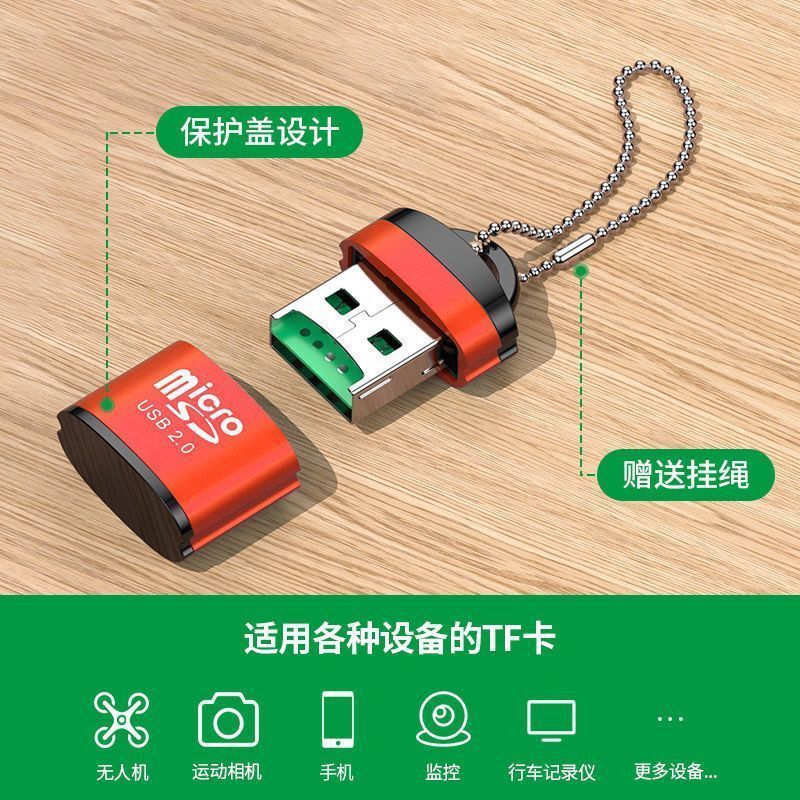 Cross-border mini portable car USB card reader, micro sd/tf mobile phone memory card reader details Picture