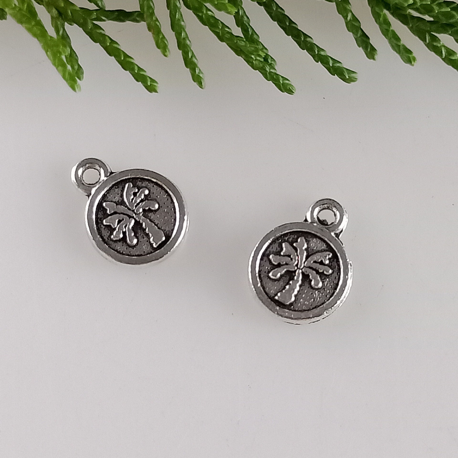 Gold Accessories Tree Coconut Tree Round Brand Material Pendant Bracelet Necklace Pendant Cartoon Accessories Material Bag Specification drawing