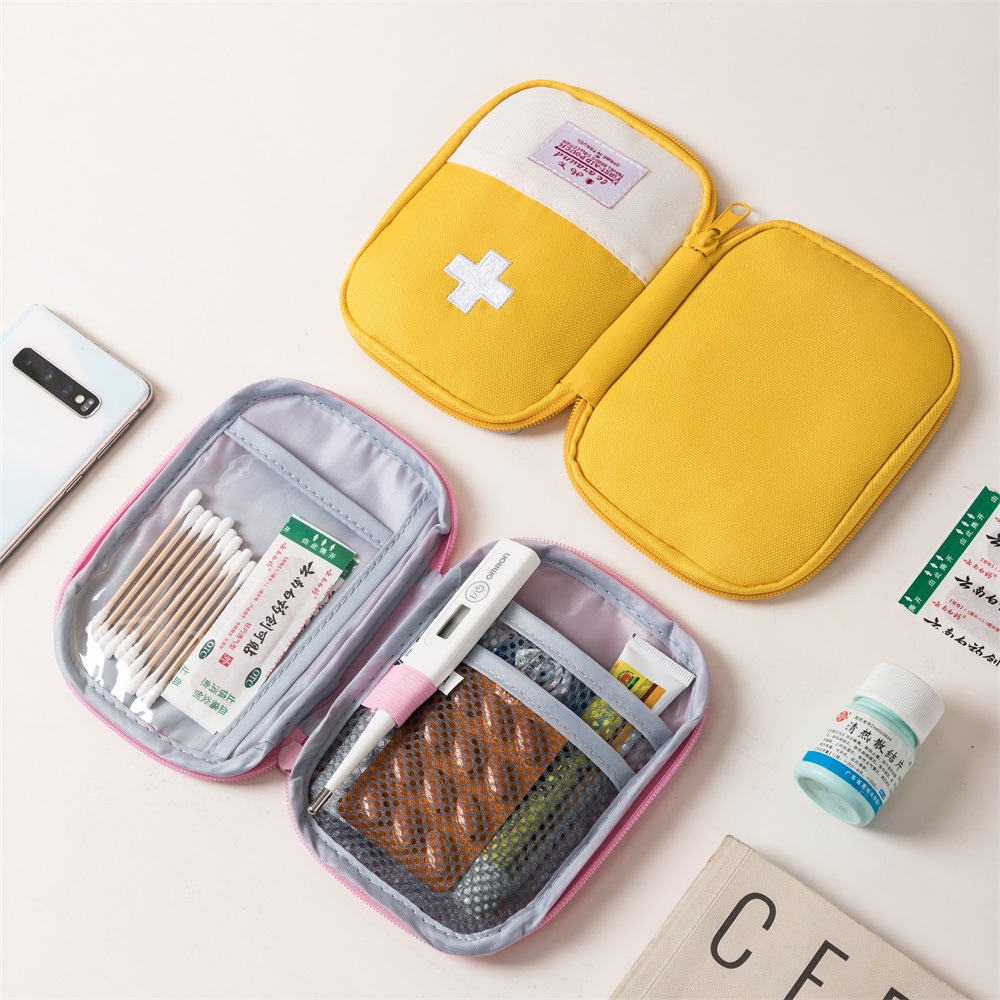 Carry-On Medical Kit Medicine Storage Bag Small Travel Kit First Aid Kit Macaron Color Specification drawing