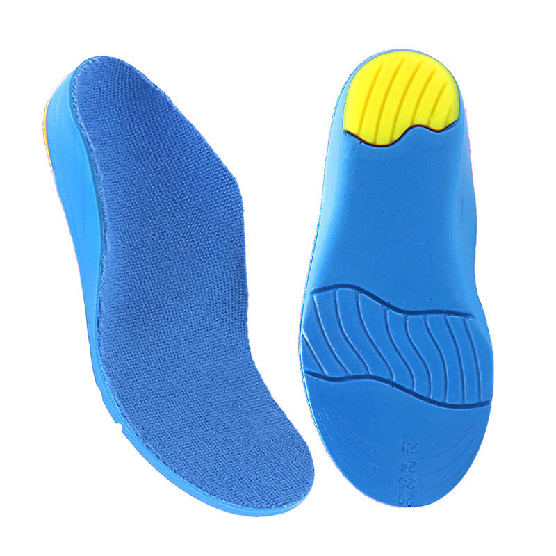 The flat foot correction insoles support the inner and outer V-shaped arches of the adult XO-shaped leg and foot inversion correction full pad correction support Item Picture
