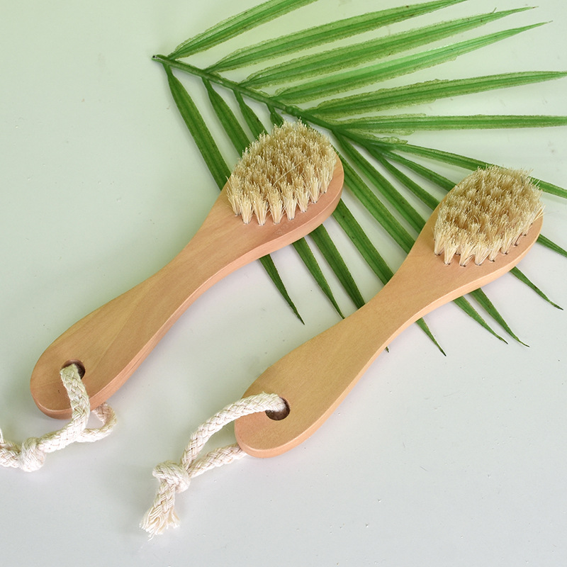 Factory Direct Deep Cleaning Small Brush Cross Border Wood Massage Comb Wood Bristle Face Wash Brush Beard Brush Application Scenario
