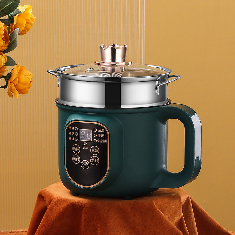 Household Rice Cooker Multi-Functional Mini Smart Electric Boiling Pot Small Electric Pot Small Electric Wok One Electric Hot Pot Dormitory