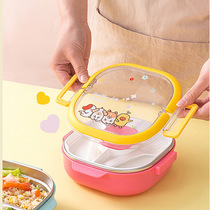 ins e-commerce hot 304 stainless steel lunch box baby bento box will carry cutlery division kindergarten lunch box