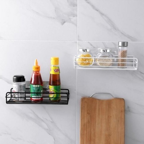 Wall Perforation-Free Bathroom Bathroom Wall Mounted Triangular Shelving Toilet Bathroom Toiletries Counter Storage Supplies Application Scenario
