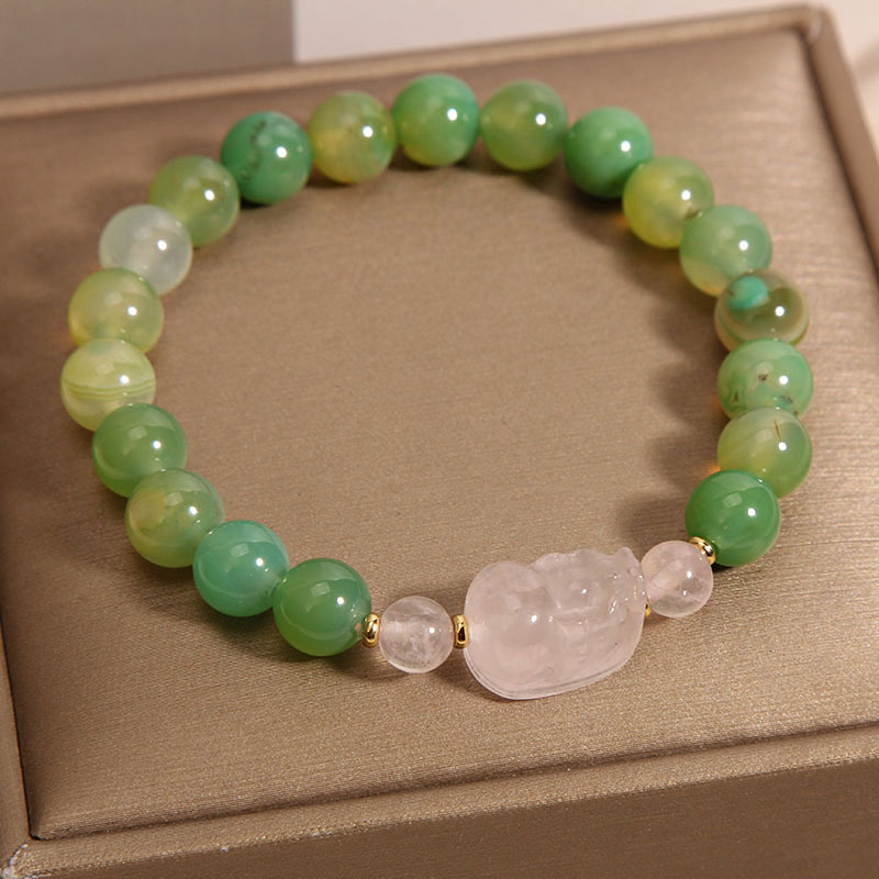 Natural uva calcedonia pulsera de cristal mujer nicho ligero extravagante exquisito fernando vi de habsburgo buena suerte pinta de mano regalo novia novias novias