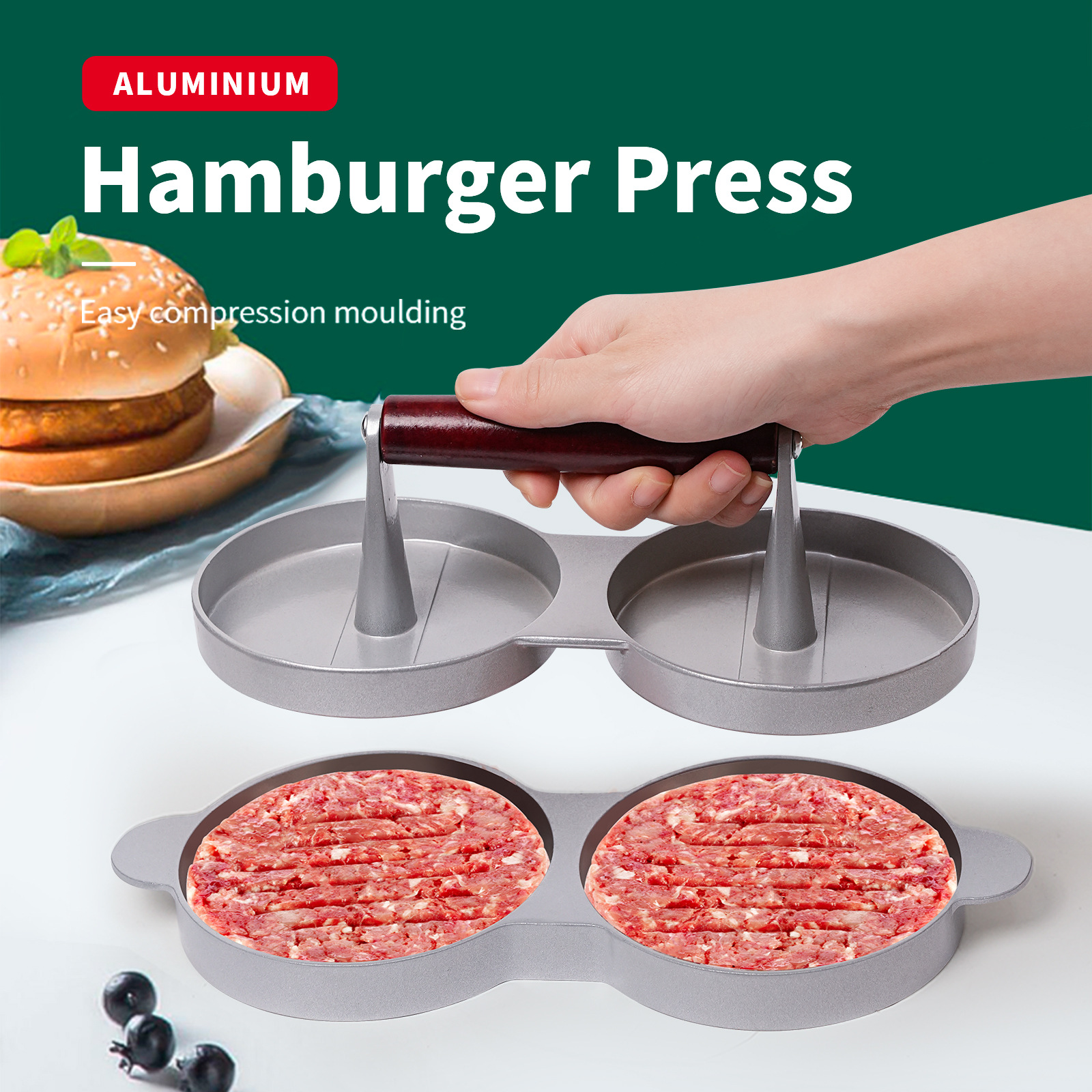 Cross-border exclusive Amazon meat Patty press, round model, hamburger Patty, baby rice mold, hamburger Patty press