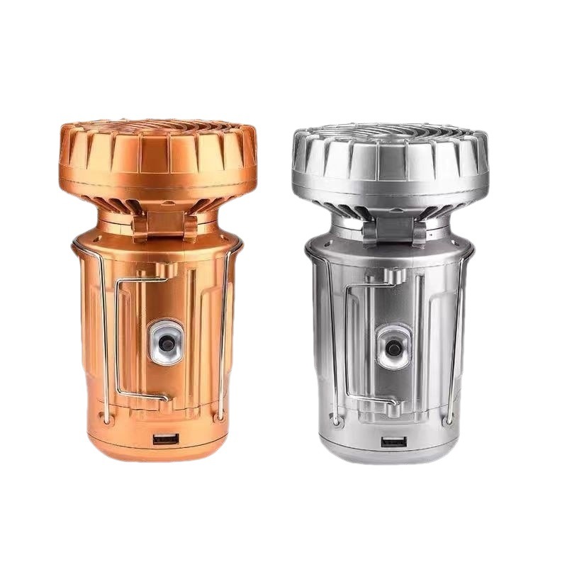 New cob multi-functional solar searchlight camping lamp, rear fan horse lamp, solar charging emergency light Item Picture