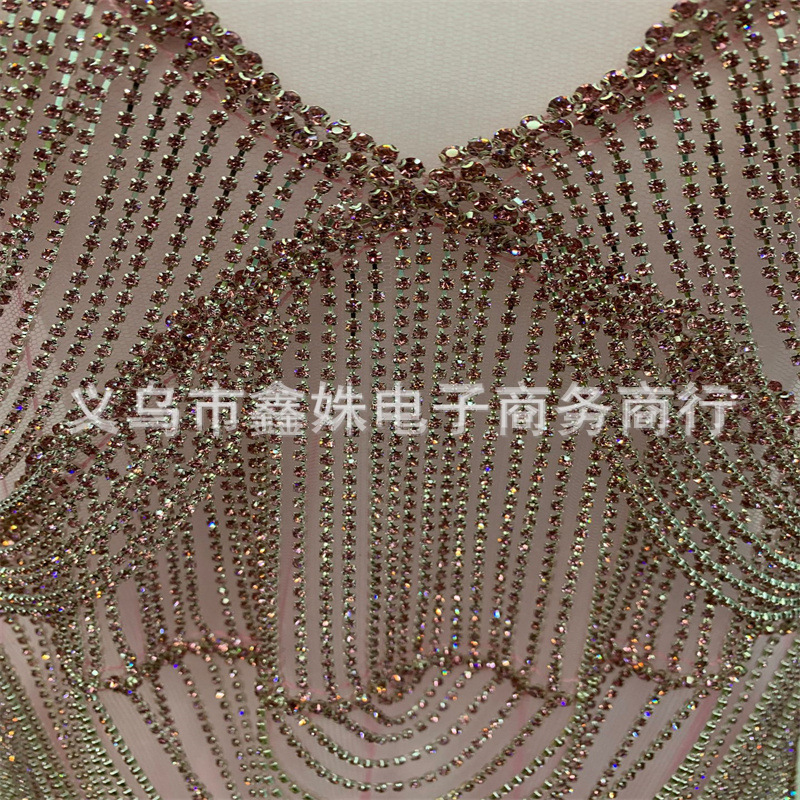 Pink sexy multi-layered mini tassel wedding dress stage dress accessories Application Scenario