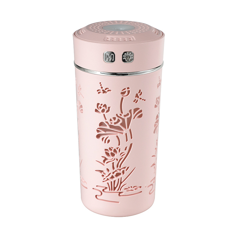 新品镂空荷花/加湿器白底实物图