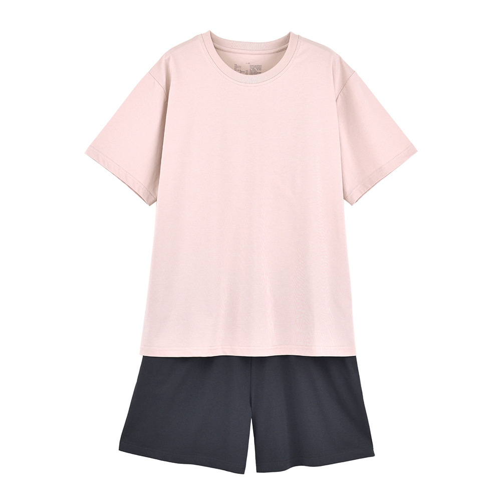 "Excellent Cool-feeling Tianzhu Woven Home Pajamas Set, Muji knitted DuPont sorona bio-based for long-lasting coolness.