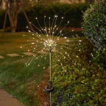 户外LED烟花灯太阳能地插灯草坪氛围装饰灯串庭院花园景观灯批发