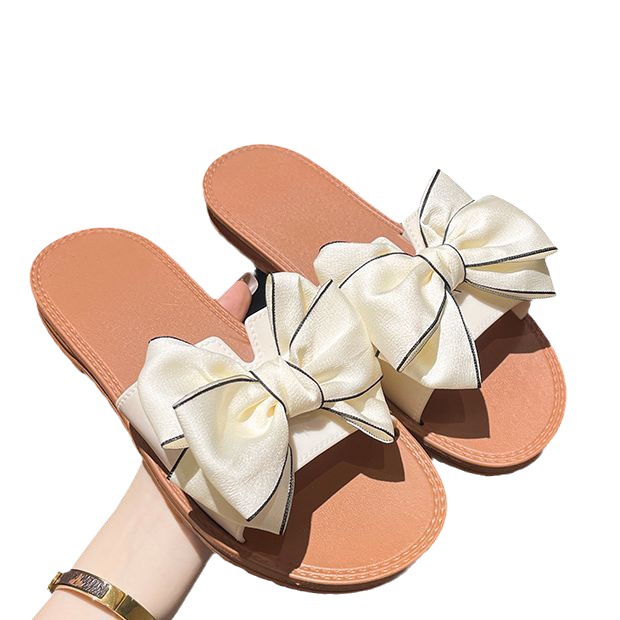 European And American Style Bow Slippers Women Wear Women's Beach Shoes Summer New Fashion Non-Slip Soft Sole Flip-Flops Item Picture