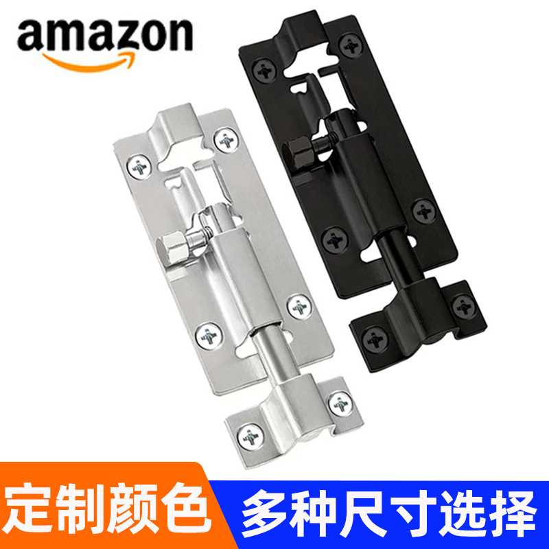 Stainless steel thickened door exposed latch, 3-inch, 4-inch, 5-inch, 6-inch, 8-inch door bolt, anti-theft door with Chinese latch, door and window accessories