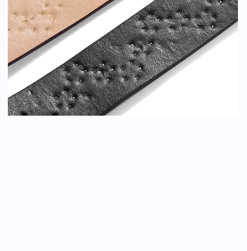 2024韩版小众设计复古腰带女新款牛仔裤装饰棕色星星高级感pu皮带详情37