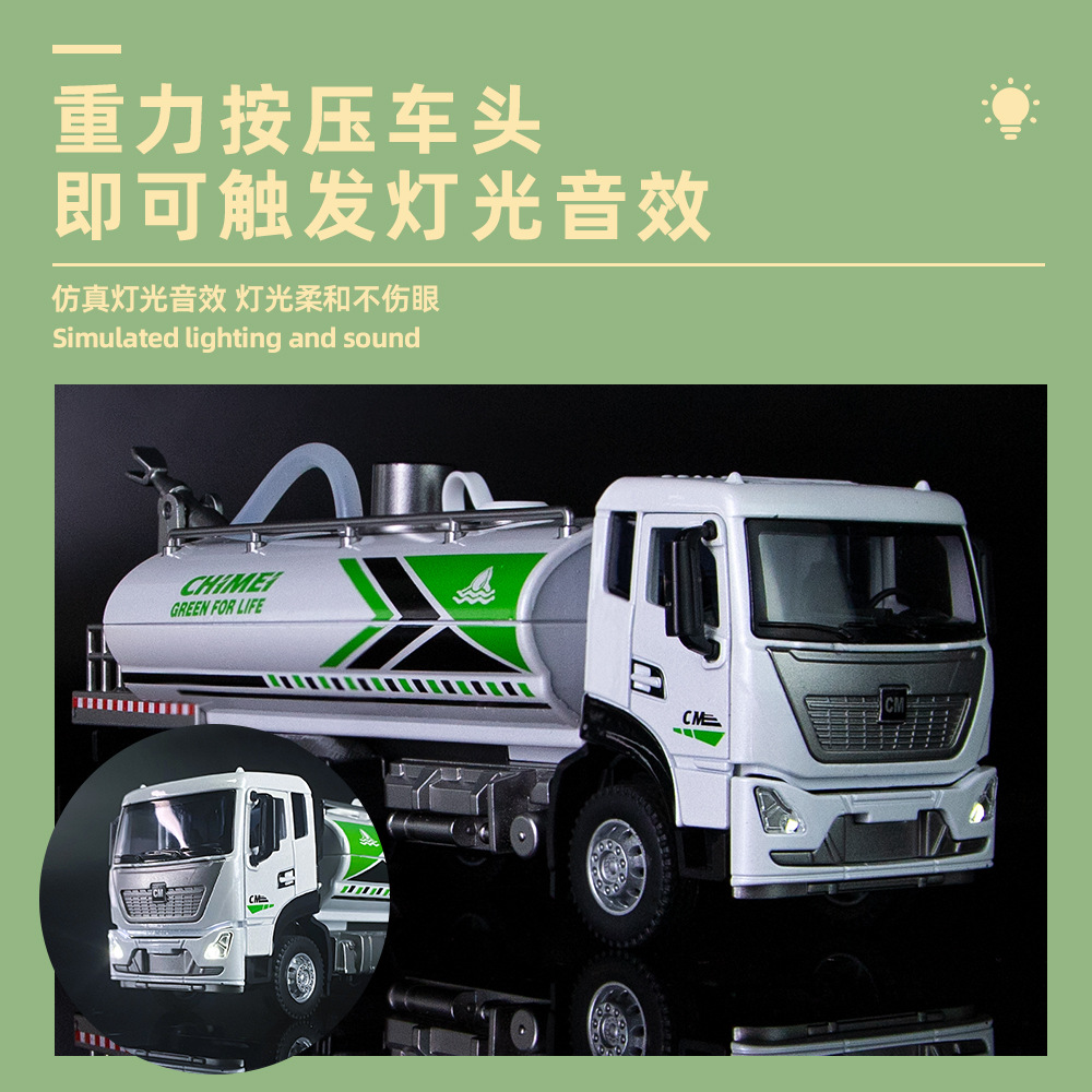The new type of urban road detachable Douyin engineering vehicle with water spraying function is made of alloy material Specification image