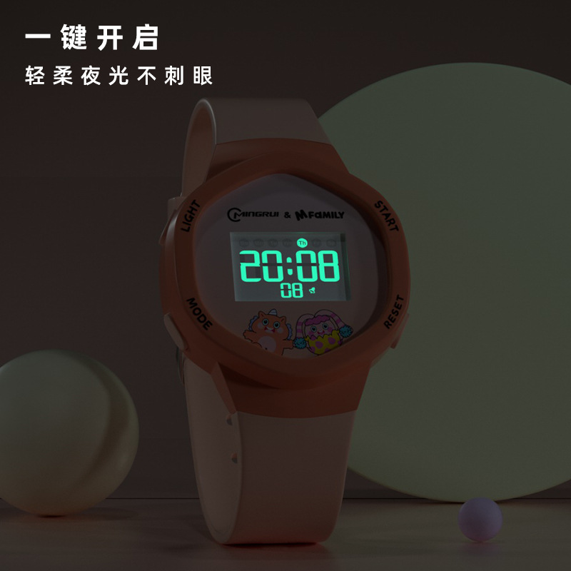 Wholesale of cartoon children's electronic watches, alarm clocks for boys and girls, waterproof and luminous multi-functional student electronic watches details Picture