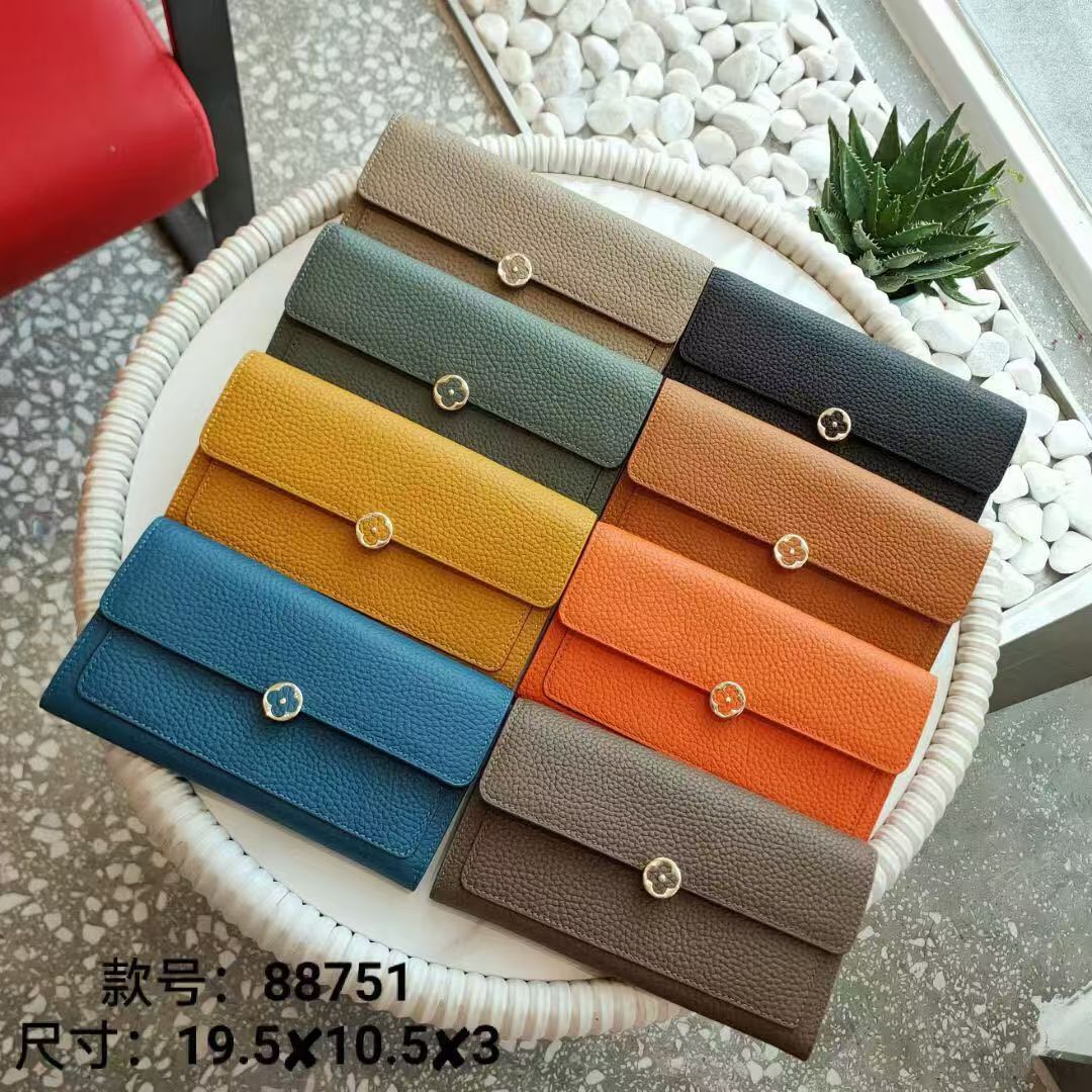 女士钱包2024新款全皮长款钱夹跨境头层牛皮女长夹真皮手拿包手包