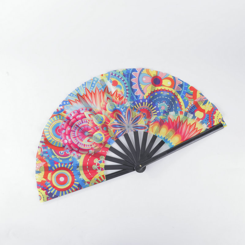 现货批发功夫扇大扇子功夫扇塑料扇骨广告扇图案亚马逊热门爆款详情3