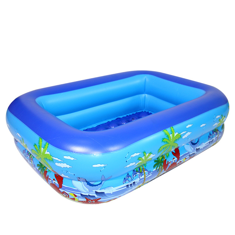 Inflatable square crab two-storey pool Children's home paddling pool ball pool baby bath fish pool full figure
