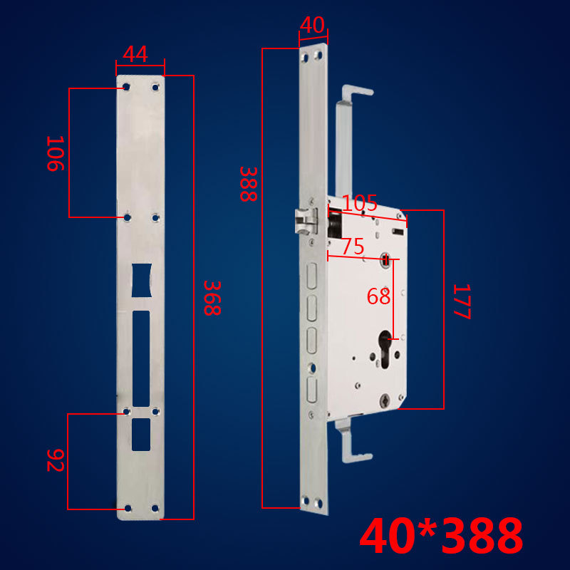 Avite replaced the anti-card fingerprint lock body of Fuxi Door with a 7568 hole pitch stainless steel double-active double-quick smart lock body Application Scenario