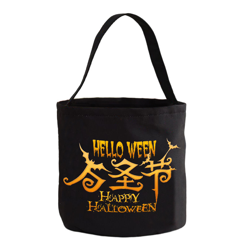 Customized cross-border new Halloween candy bag LED light-up candy bag decoration for children's portable Halloween decorative props Item Picture