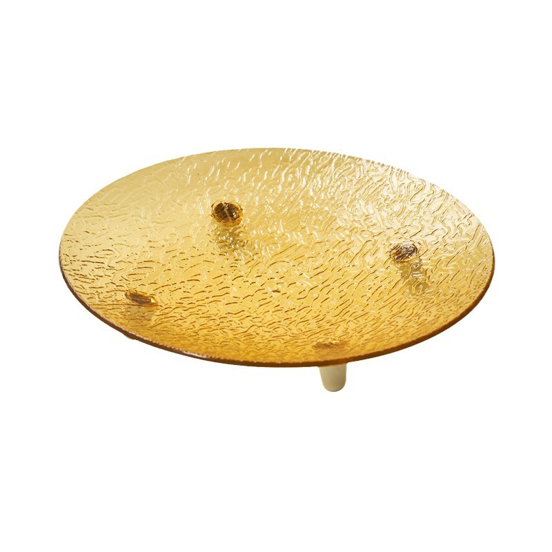 Light luxury style fruit plate, home living room coffee table, fruit plate, high-end large round dried fruit plate, candy box plate wholesale Item Picture