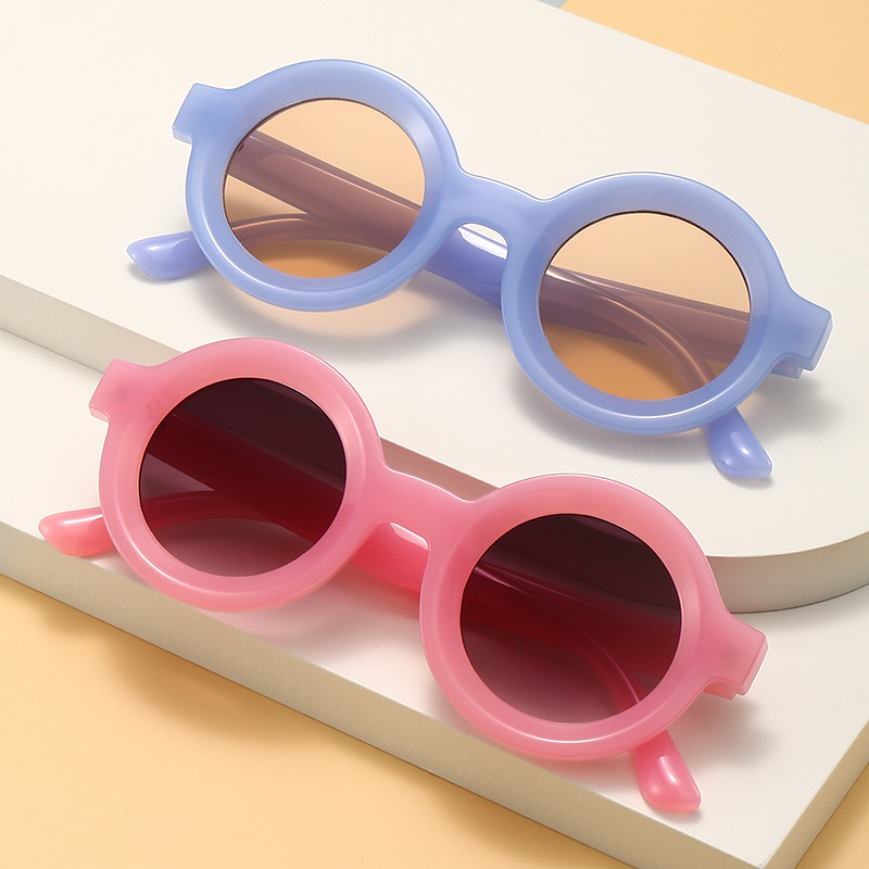New cross-border fashionable round concave wide-leg sunglasses, retro style for men and women, trendy foreign trade details Picture