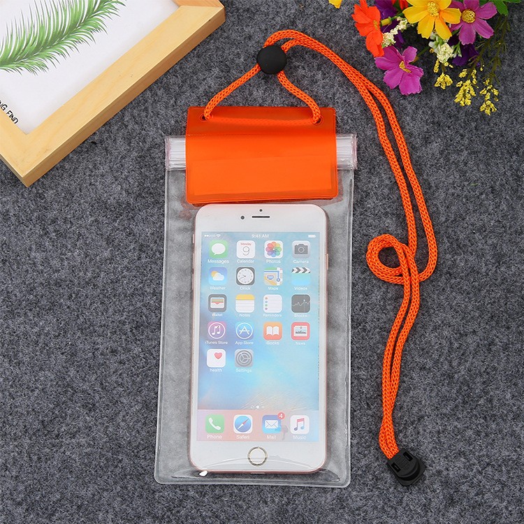 Transparent Pvc Mobile Phone Waterproof Bag Can Touch Screen Take-Out Mobile Phone Waterproof Cover Outdoor Diving Neck Mobile Phone Sealing Bag Application Scenario