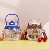Summer water cups, children's straw cups, portable and cute plastic cups, high appearance level, baby and student drinking cups, gift wholesale Specification image