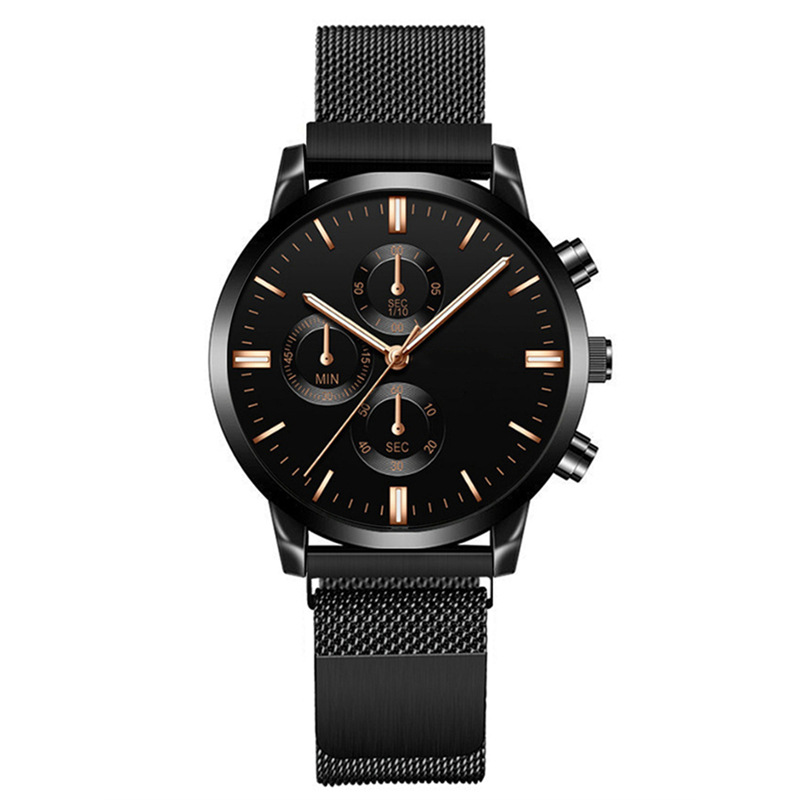 New men's casual and fashionable magnetic buckle foreign trade watch wholesale, trendy sports men's belt wristwatch Item Picture