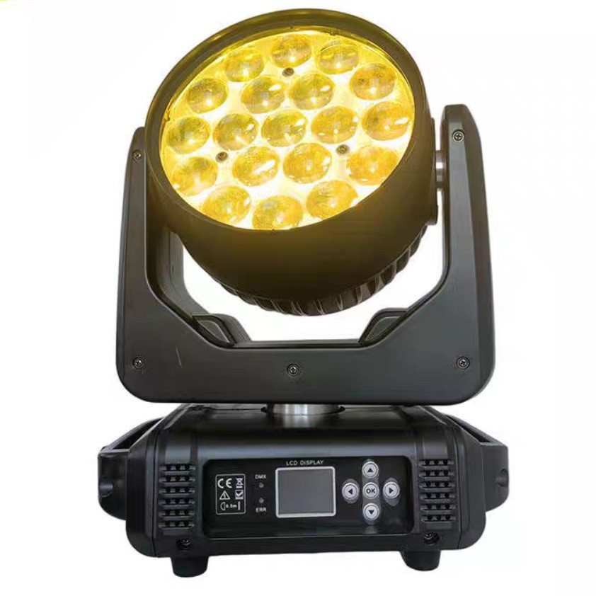 19 LED moving head 19*15W four-in-one wedding bar banquet hall adjustable focus color light details Picture
