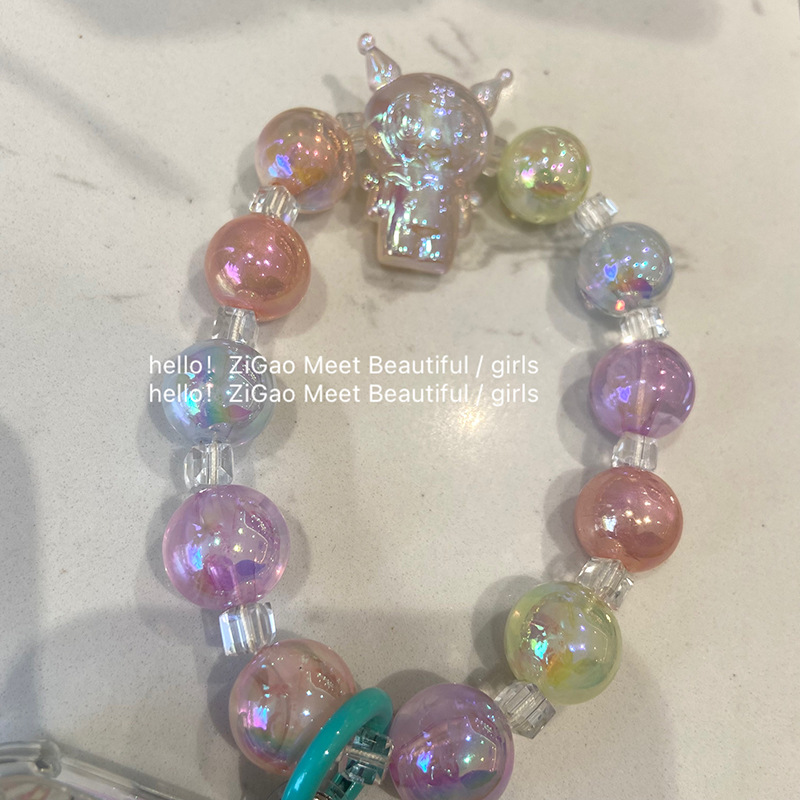 New Magic Big Bead Mobile Phone Chain Cute Cartoon Accessories Pendant Short Girl Anti-Loss Mobile Phone Lanyard details Picture