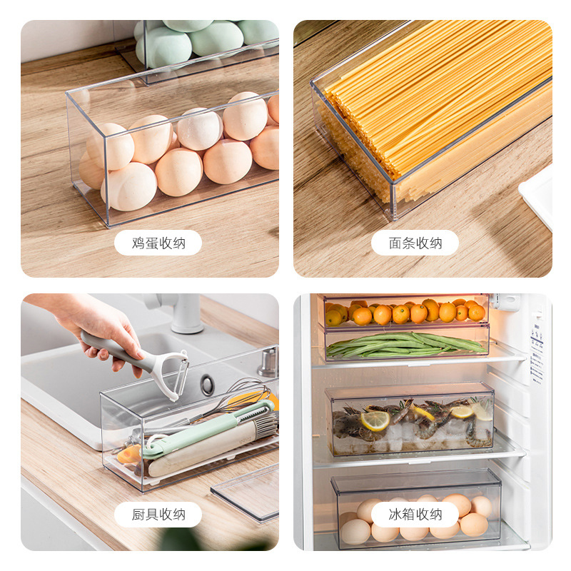 Noodle Refrigerator Storage Box Food Grade Pasta Noodle Storage Box Grain And Multi-Grain Egg Storage Sealed Tank Wholesale Specification drawing