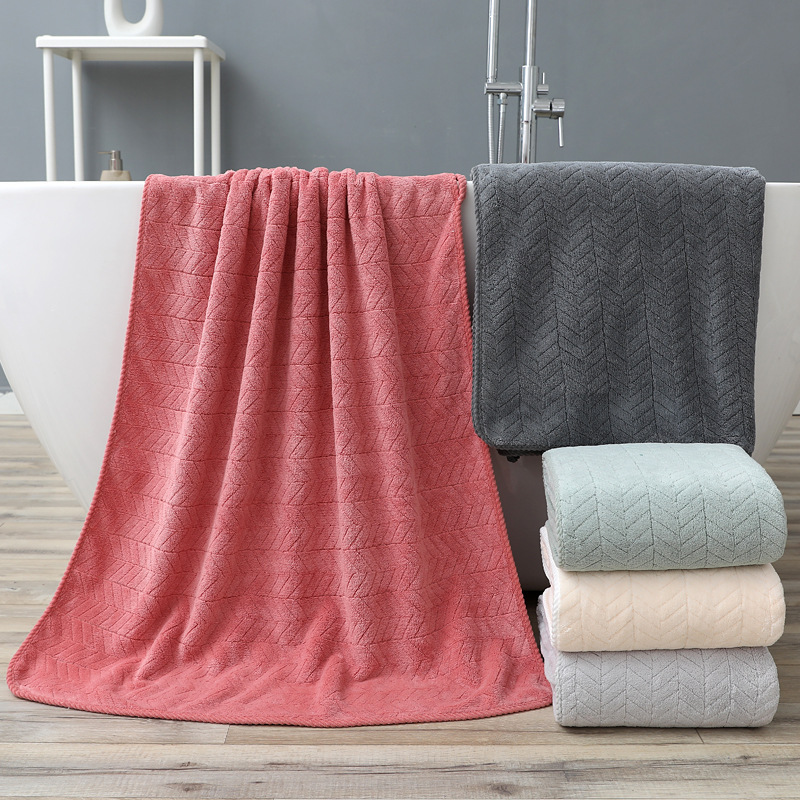 【LOVELY HOME】【 Hold Jia 】 Coral velvet bath towel manufacturers wholesale soft absorbent bath towels details Picture