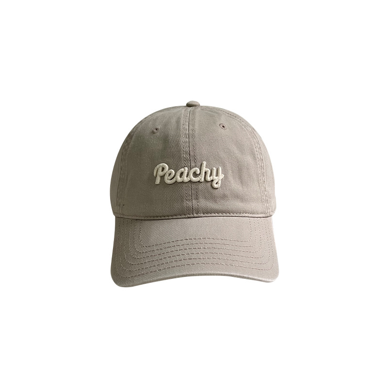 梅子色显白帽白底实物图