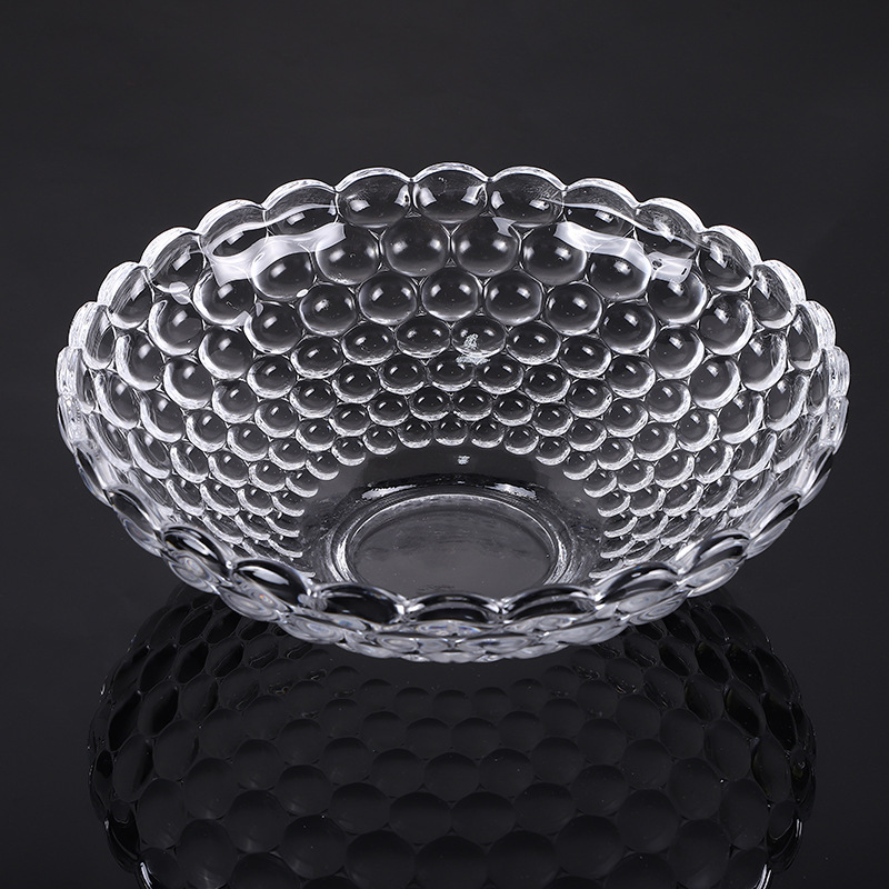 欧式家用透明玻璃果盘KTV水果拼盘珠点果盘家用茶几创意摆件产品图