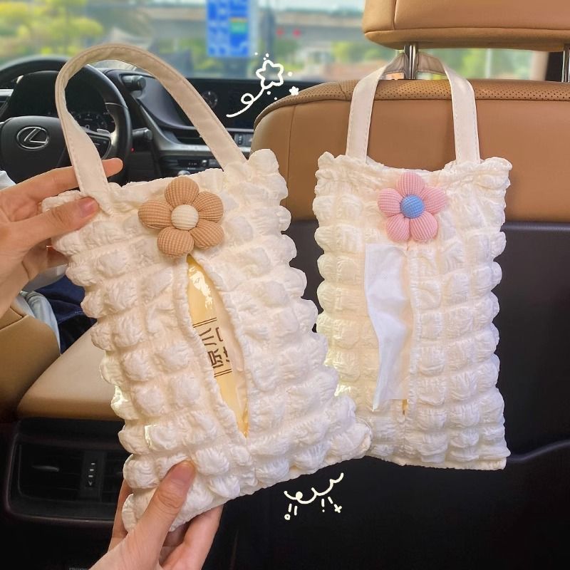 Car tissue box Tissue bag hanging creative cute car paper box car storage interior decoration supplies complete details Picture