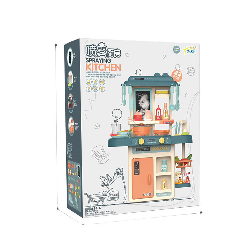 Wholesale of Bebi Valley Girl Simulation Kitchenware, electric spray cooking, House playing, children's water outlet kitchen toy sets Item Picture